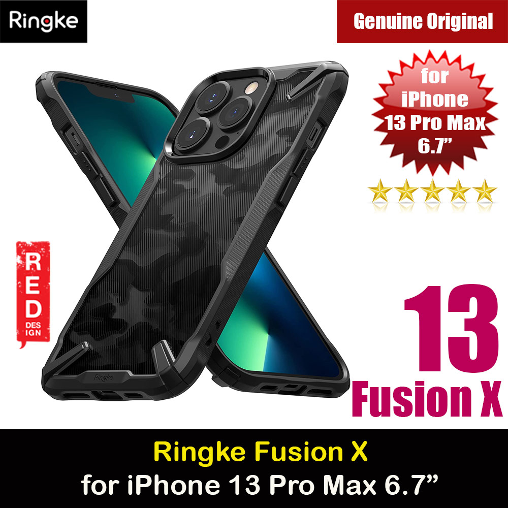 Picture of Ringke Fusion X Protection Case for Apple iPhone 13 Pro Max 6.7 (Camo Black) Apple iPhone 13 Pro Max 6.7- Apple iPhone 13 Pro Max 6.7 Cases, Apple iPhone 13 Pro Max 6.7 Covers, iPad Cases and a wide selection of Apple iPhone 13 Pro Max 6.7 Accessories in Malaysia, Sabah, Sarawak and Singapore 
