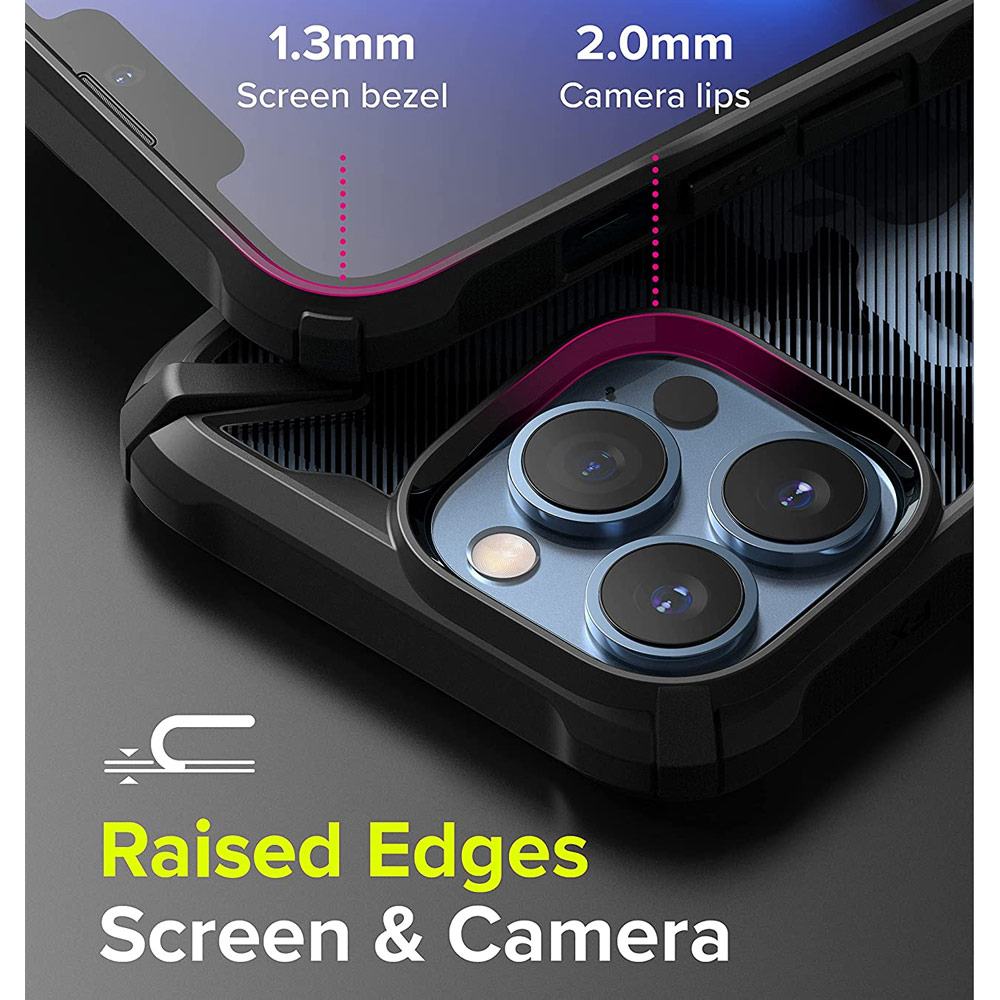 Picture of Apple iPhone 13 Pro Max 6.7 Case | Ringke Fusion X Protection Case for Apple iPhone 13 Pro Max 6.7 (Camo Black)