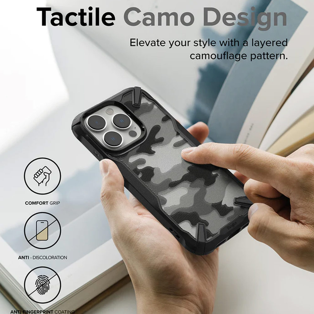 Picture of Apple iPhone 14 Pro Max 6.7 Case | Ringke Fusion X Hybrid PC and TPU Frame Drop Protection Case for Apple iPhone 14 Pro Max 6.7 (Black)