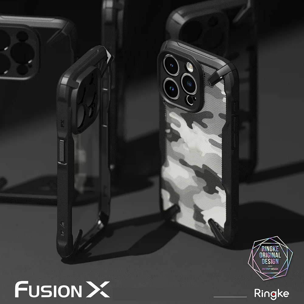 Picture of Apple iPhone 15 Pro Max 6.7 Case | Ringke Fusion X Hybrid PC and TPU Frame Drop Protection Case for Apple iPhone 15 Pro Max 6.7 (Black)