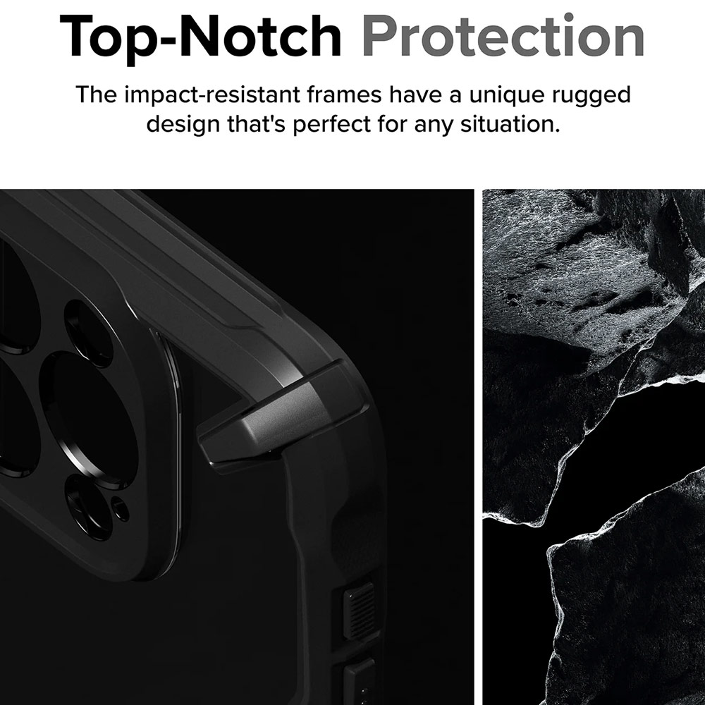 Picture of Apple iPhone 15 Pro Max 6.7 Case | Ringke Fusion X Hybrid PC and TPU Frame Drop Protection Case for Apple iPhone 15 Pro Max 6.7 (Black)