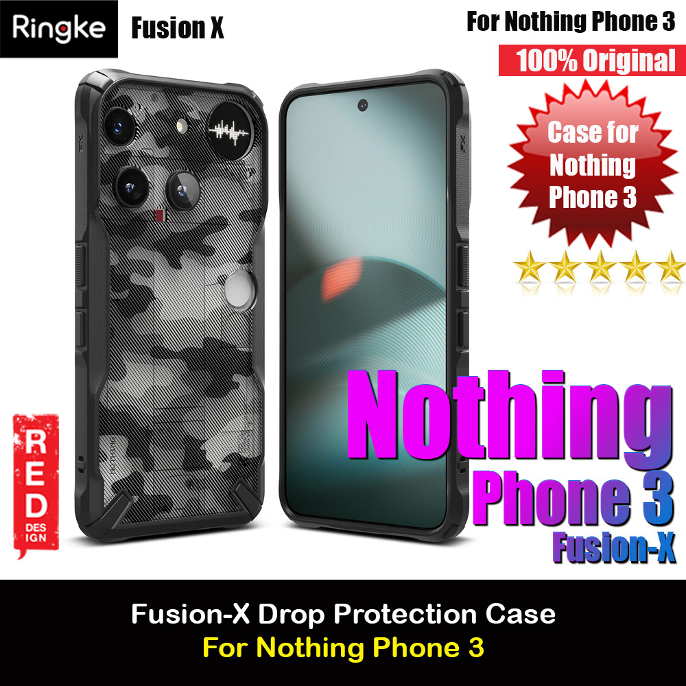 Picture of Ringke Fusion X Hybrid Drop Protection Case for Nothing Phone 3 (Camo Black) Nothing Phone 3- Nothing Phone 3 Cases, Nothing Phone 3 Covers, iPad Cases and a wide selection of Nothing Phone 3 Accessories in Malaysia, Sabah, Sarawak and Singapore 