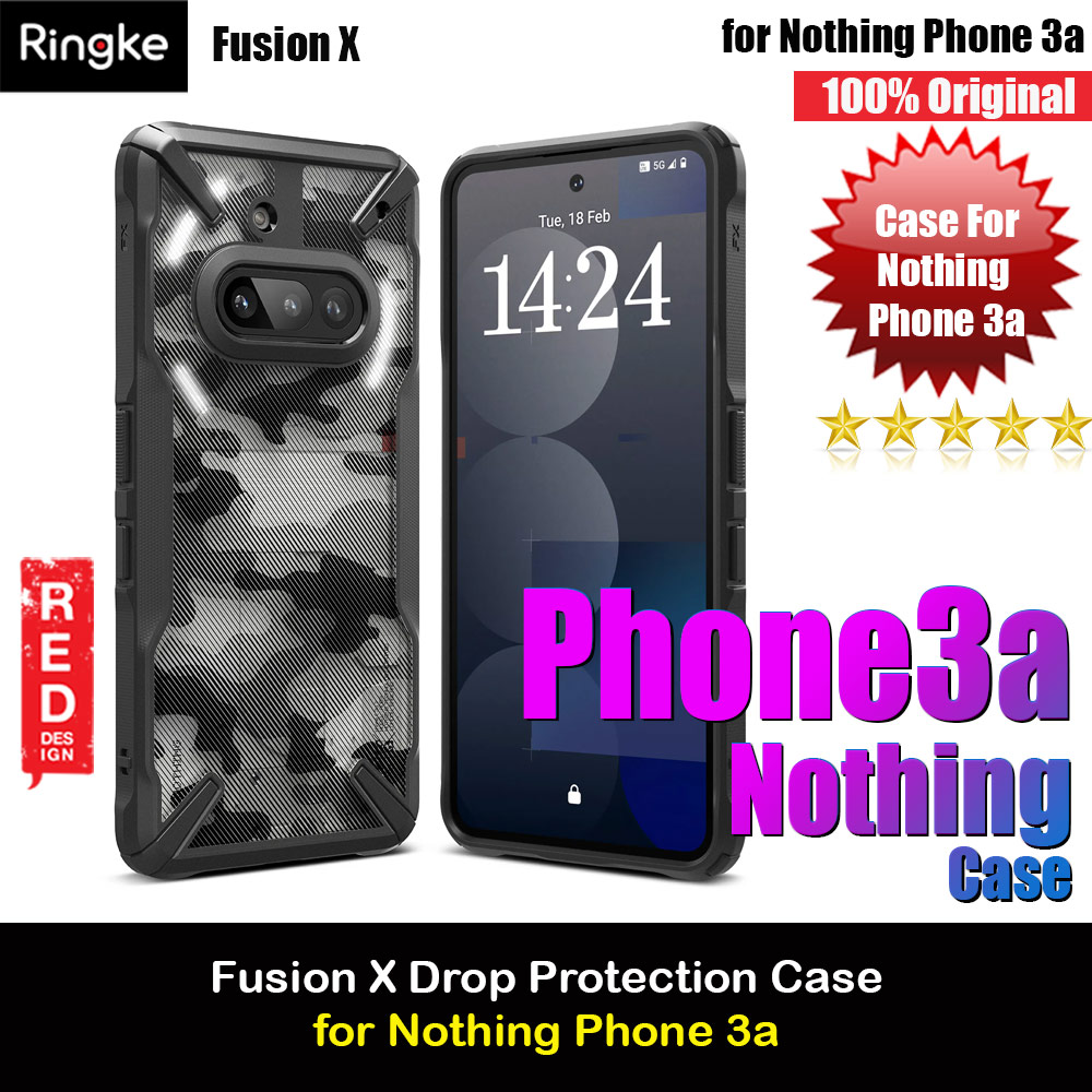 Picture of Ringke Fusion X Hybrid Drop Protection Case for Nothing Phone 3a (Camo Black) Nothing Phone 3a- Nothing Phone 3a Cases, Nothing Phone 3a Covers, iPad Cases and a wide selection of Nothing Phone 3a Accessories in Malaysia, Sabah, Sarawak and Singapore 