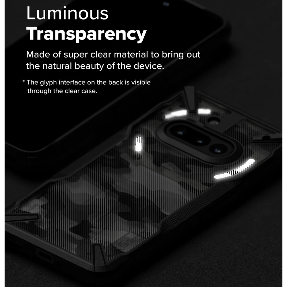 Picture of Nothing Phone 3a Case | Ringke Fusion X Hybrid Drop Protection Case for Nothing Phone 3a (Camo Black)