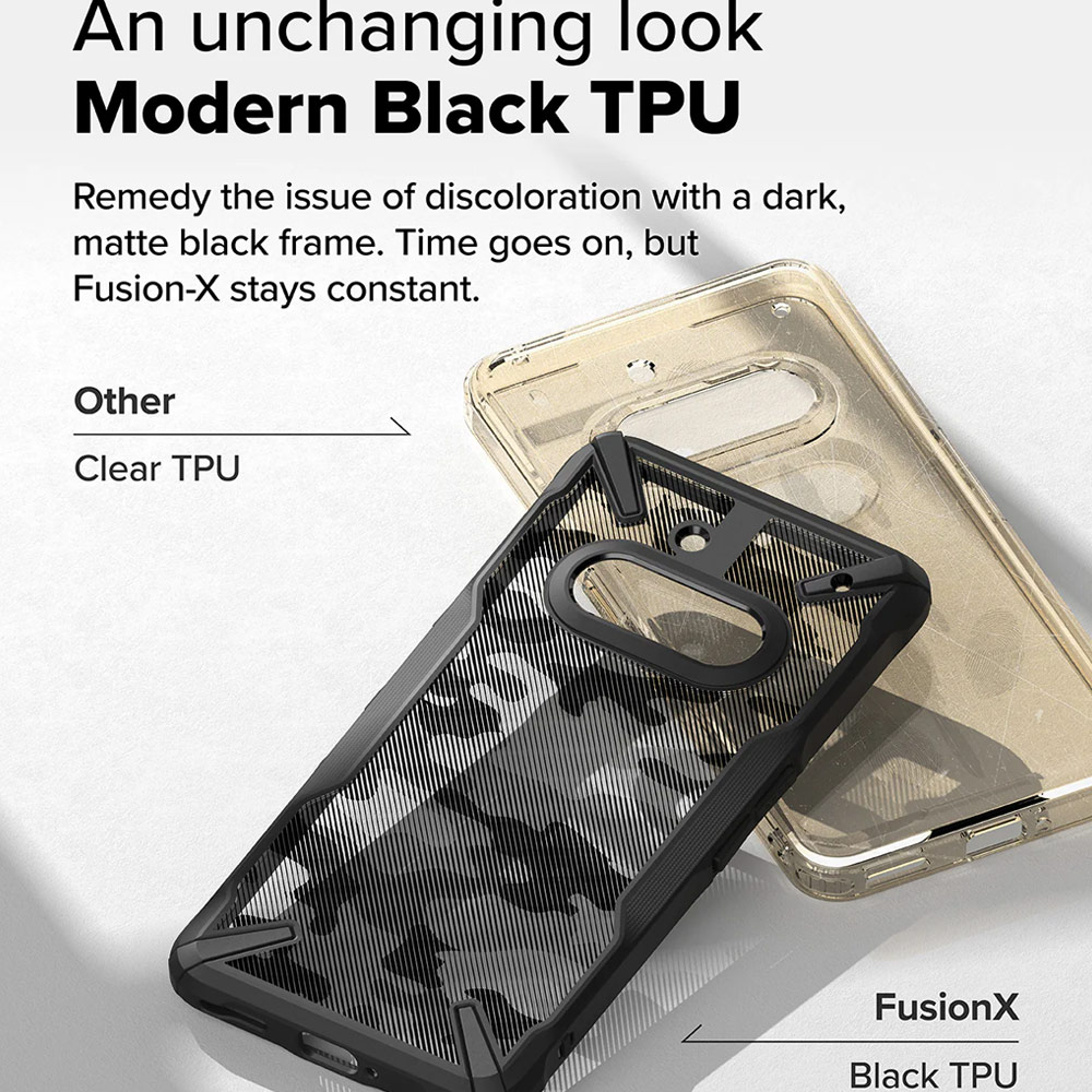 Picture of Nothing Phone 3a Case | Ringke Fusion X Hybrid Drop Protection Case for Nothing Phone 3a (Camo Black)