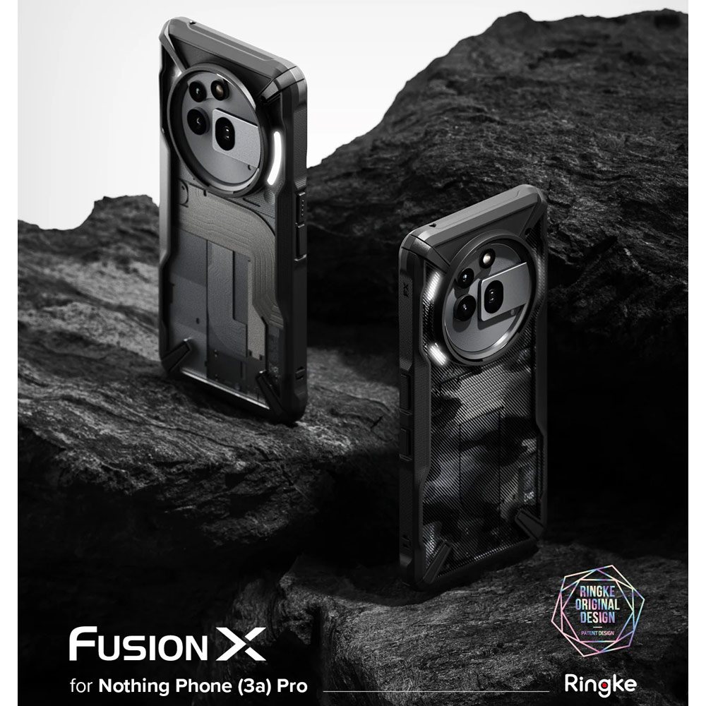 Picture of Nothing Phone 3a Pro Case | Ringke Fusion X Hybrid Drop Protection Case for Nothing Phone 3a Pro (Black)