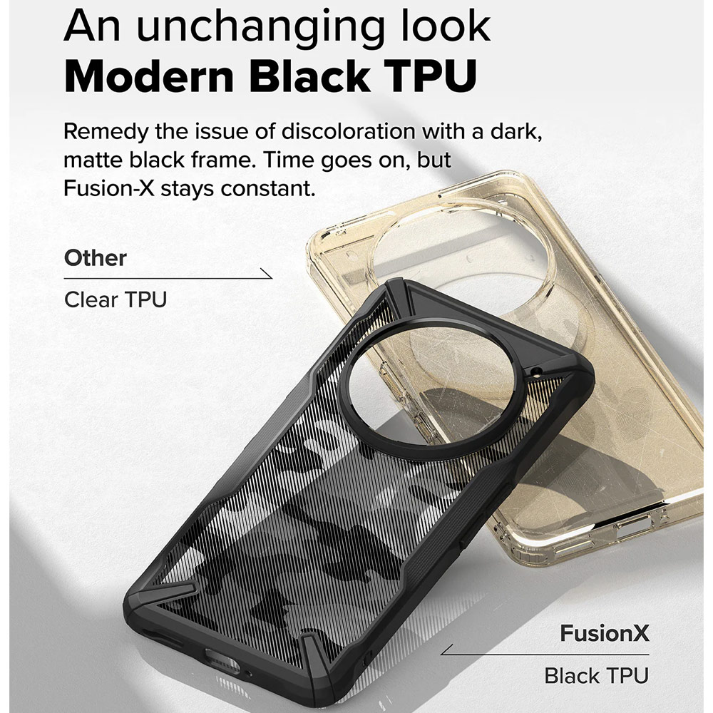 Picture of Nothing Phone 3a Pro Case | Ringke Fusion X Hybrid Drop Protection Case for Nothing Phone 3a Pro (Black)