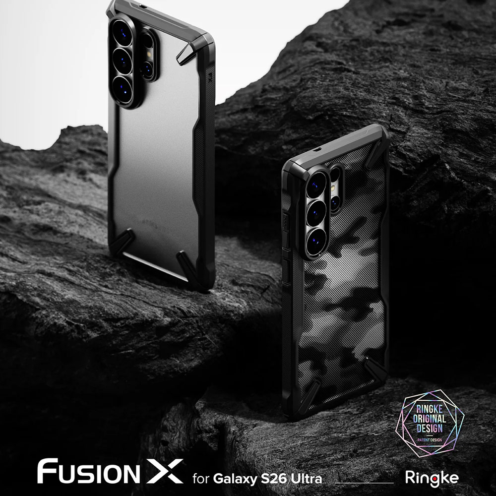 Picture of Samsung Galaxy S26 Ultra Case | Ringke Fusion X Rugged Heavy Duty Protection Case for Samsung Galaxy S26 Ultra (Camo Black)