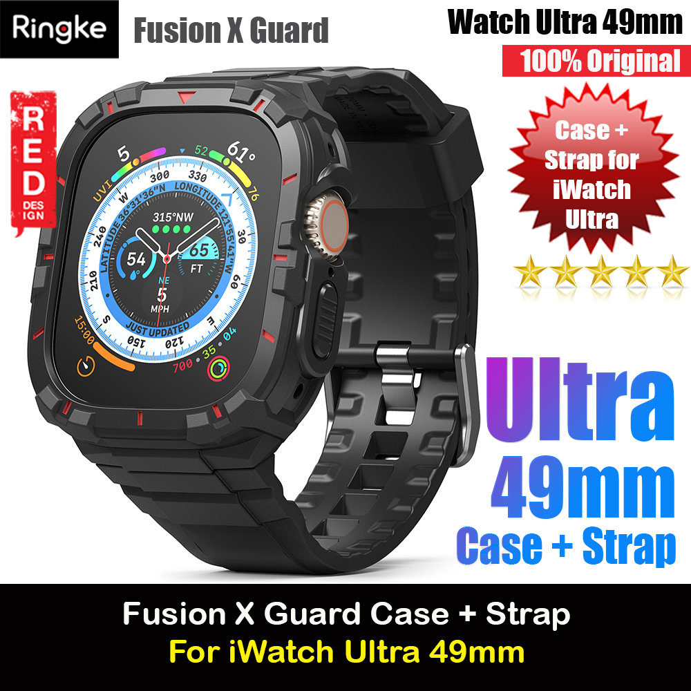 Picture of Ringke Fusion X Guard Protection Case Strap Band for Apple Watch Ultra 49mm (Black Red Index) Apple Watch 49mm	Ultra 3- Apple Watch 49mm	Ultra 3 Cases, Apple Watch 49mm	Ultra 3 Covers, iPad Cases and a wide selection of Apple Watch 49mm	Ultra 3 Accessories in Malaysia, Sabah, Sarawak and Singapore 