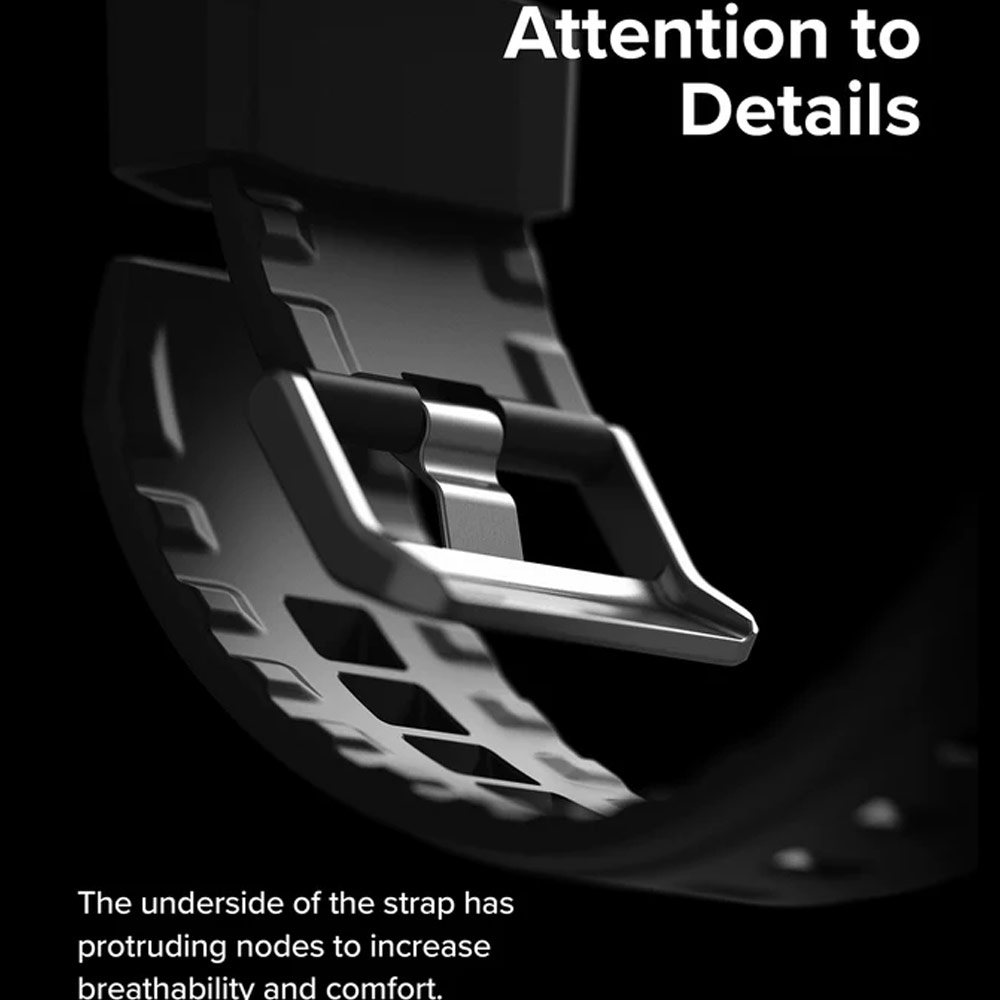 Picture of Apple Watch 49mm	Ultra 3 Case | Ringke Fusion X Guard Protection Case Strap Band for Apple Watch Ultra 49mm (Black Index Wired)