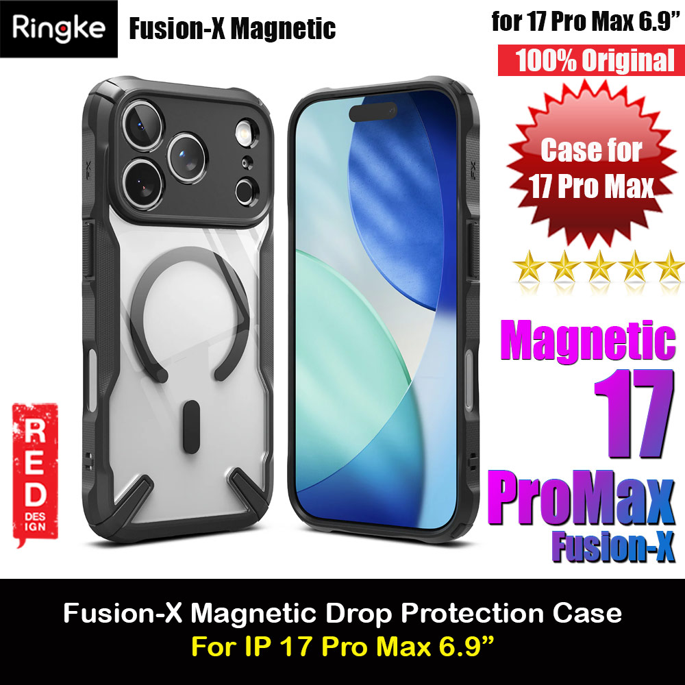 Picture of Ringke Fusion X Magnetic Rugged Bumper Drop Protection Case for iPhone 17 Pro Max 6.9 (Black) Apple iPhone 17 Pro Max 6.9- Apple iPhone 17 Pro Max 6.9 Cases, Apple iPhone 17 Pro Max 6.9 Covers, iPad Cases and a wide selection of Apple iPhone 17 Pro Max 6.9 Accessories in Malaysia, Sabah, Sarawak and Singapore 
