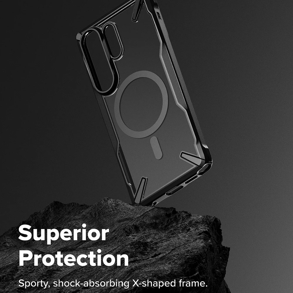 Picture of Samsung Galaxy S26 Ultra Case | Ringke Fusion X Magnetic Rugged Heavy Duty Protection Case for Samsung Galaxy S26 Ultra (Black)