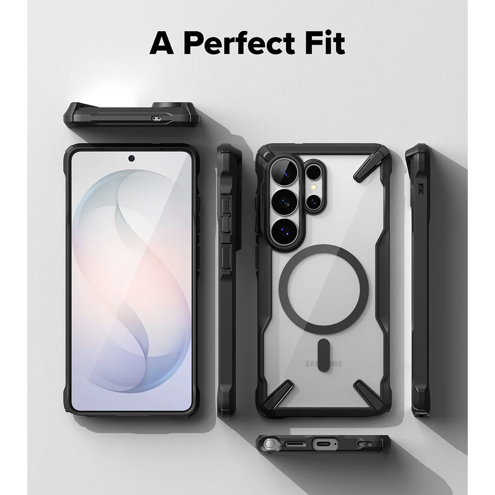 Picture of Samsung Galaxy S26 Ultra Case | Ringke Fusion X Magnetic Rugged Heavy Duty Protection Case for Samsung Galaxy S26 Ultra (Black)
