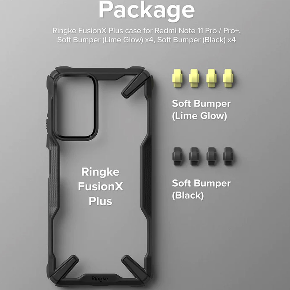 Picture of Xiaomi Redmi Note 11 Pro / 11 Pro Plus 5G Case | Ringke Fusion X Plus Drop Protection Case for Xiaomi Redmi Note 11 Pro Plus 5G Case (Black)