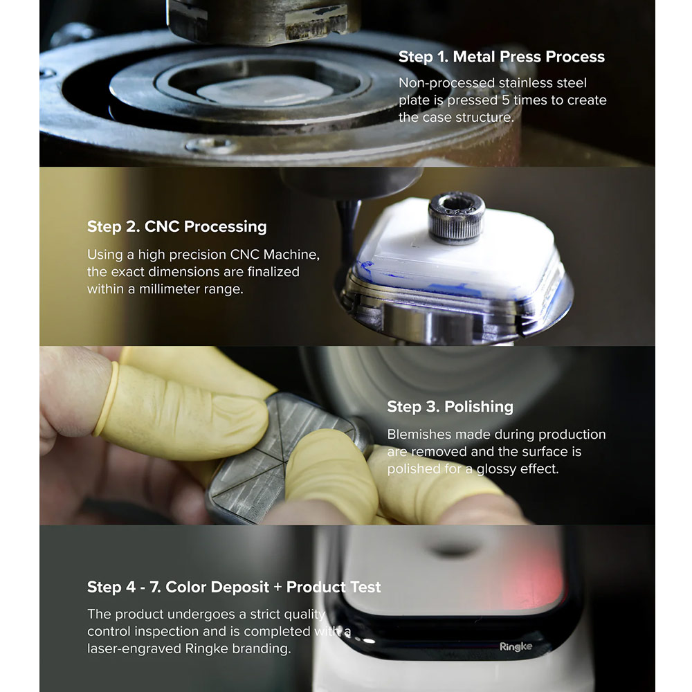 Picture of Samsung Galaxy Watch 7 40mm Screen Protector | Ringke Bezel Styling and Tempered Glass Screen Protector for Samsung Galaxy Watch 7 40mm (Silver 40-01 )