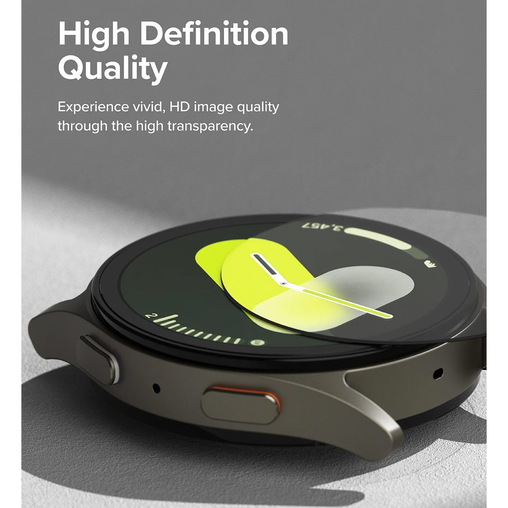 Picture of Samsung Galaxy Watch 7 40mm Screen Protector | Ringke Bezel Styling and Tempered Glass Screen Protector for Samsung Galaxy Watch 7 40mm (Silver 40-01 )