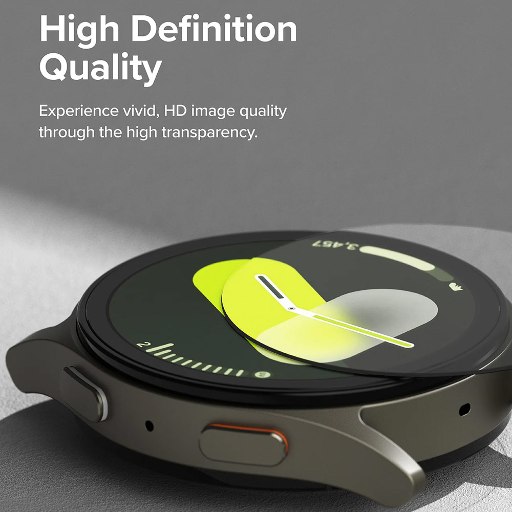 Picture of Samsung Galaxy Watch 7 44mm Screen Protector | Ringke Bezel Styling and Tempered Glass Screen Protector for Samsung Galaxy Watch 7 44mm (Silver 44-03 )