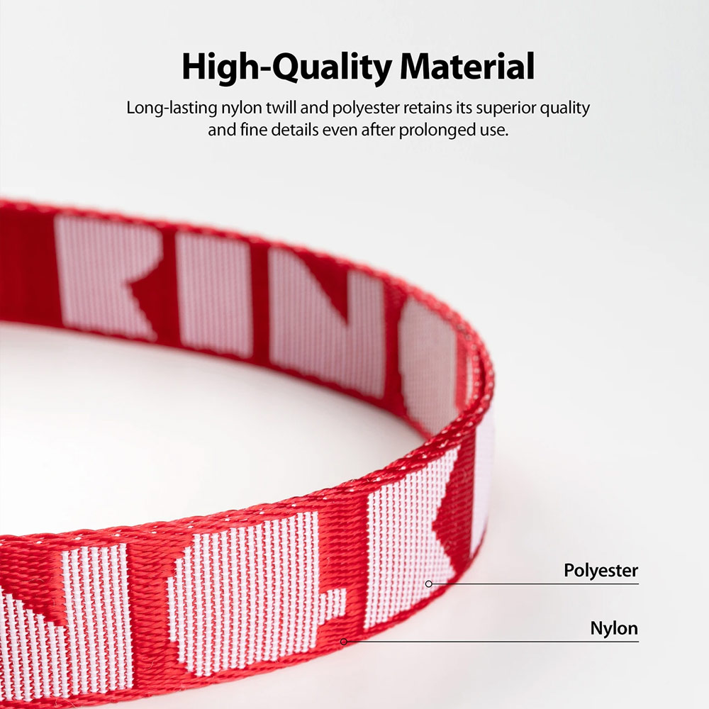 Picture of Ringke Hand Strap Smartphone Case Strap Camera Strap Key Ring Strap Airpods Pro Strap (Lettering Red)