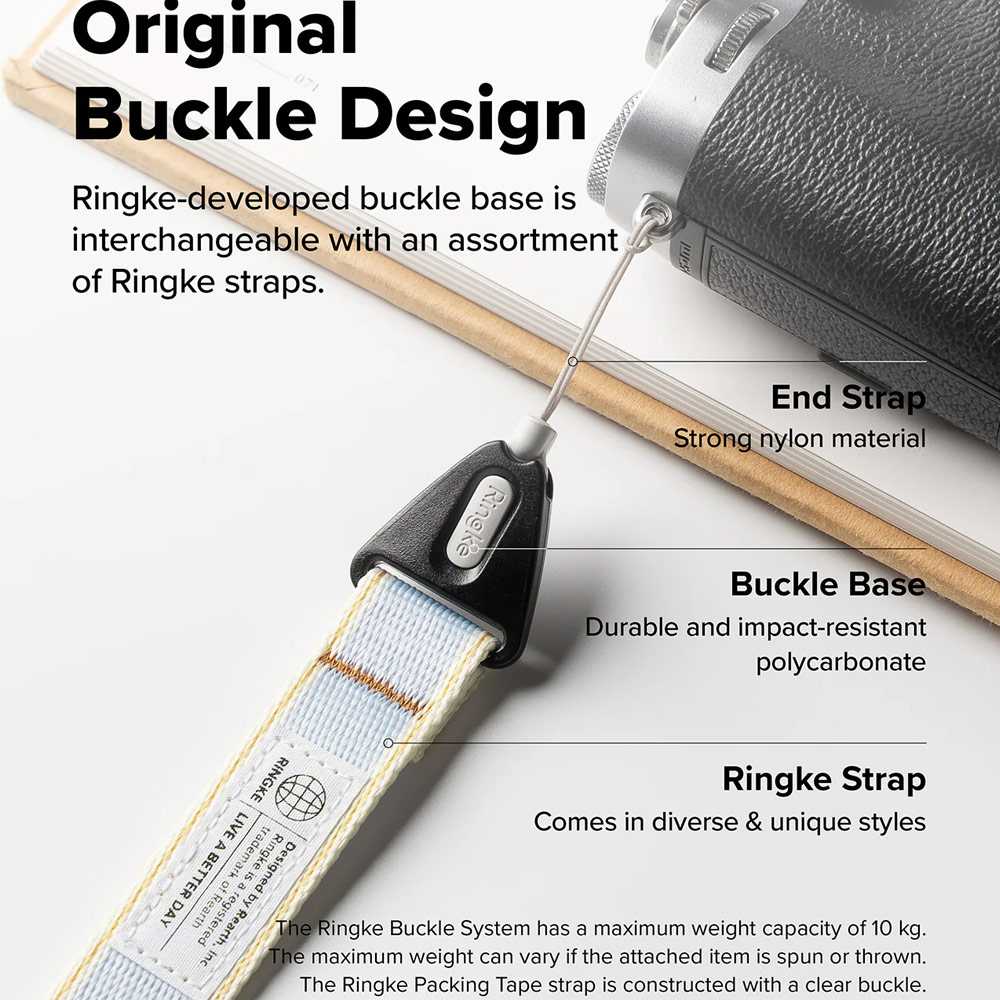 Picture of Ringke High density polyester wrist hand strap for Perfect for daily use traveling hiking smartphone Portable Handheld Fan Strap (Stripe Blue)