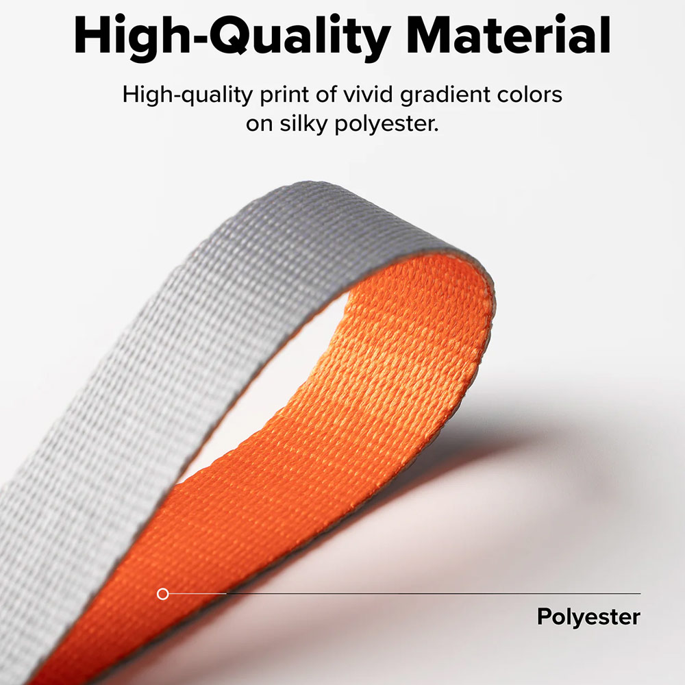 Picture of Ringke High density polyester wrist hand strap for Perfect for daily use traveling hiking smartphone Jisulife Portable Handheld Fan Strap (Ash Orange)