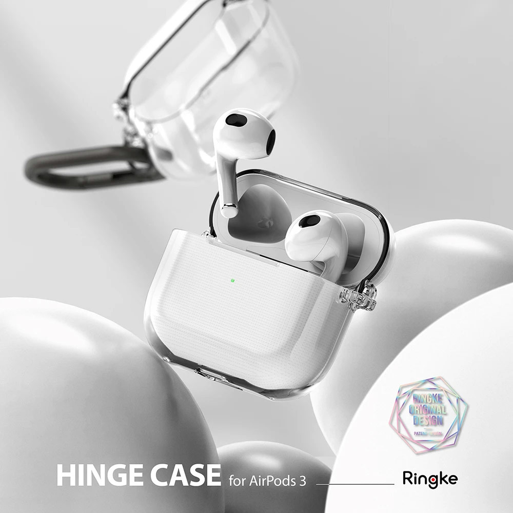 Picture of Apple Airpods 3 Case | Ringke Hinge Durable Clear PC Case Hinge Design Protection Case for Airpods 3 Airpods 3rd Gen Clear Case Hard Case (Clear)