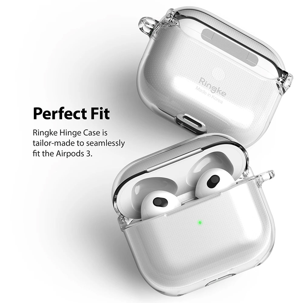 Picture of Apple Airpods 3 Case | Ringke Hinge Durable Clear PC Case Hinge Design Protection Case for Airpods 3 Airpods 3rd Gen Clear Case Hard Case (Clear)