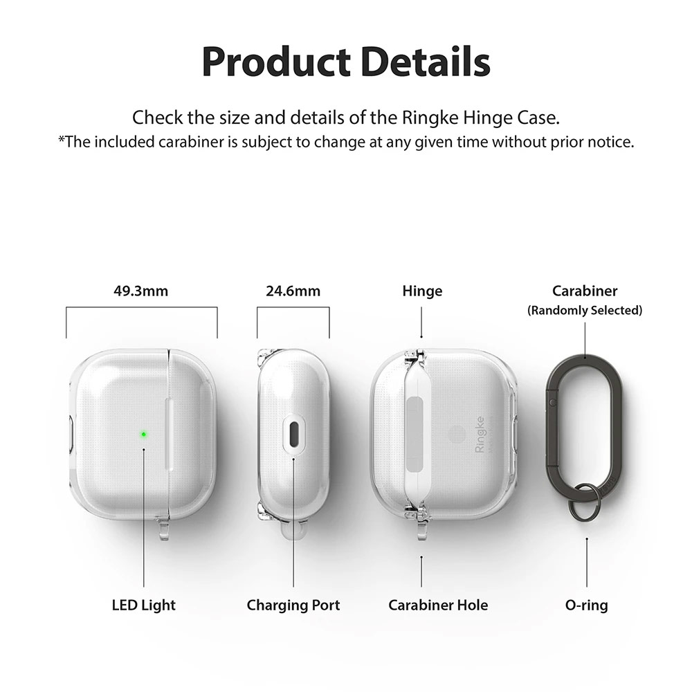 Picture of Apple Airpods 3 Case | Ringke Hinge Durable Clear PC Case Hinge Design Protection Case for Airpods 3 Airpods 3rd Gen Clear Case Hard Case (Clear)
