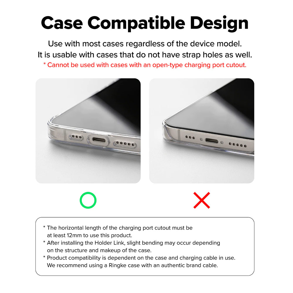 Picture of Ringke Holder Link and Flow Hand Strap U-Type Wrist Strap Phone Strap for closed-bottom phone case (Butter Yellow)