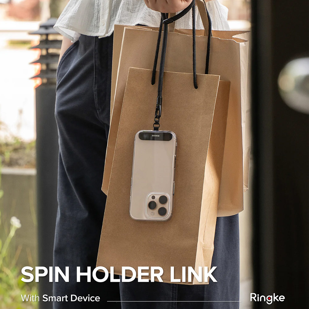 Picture of Ringke Holder Link Spin T Shape for Strap (Calm Black)