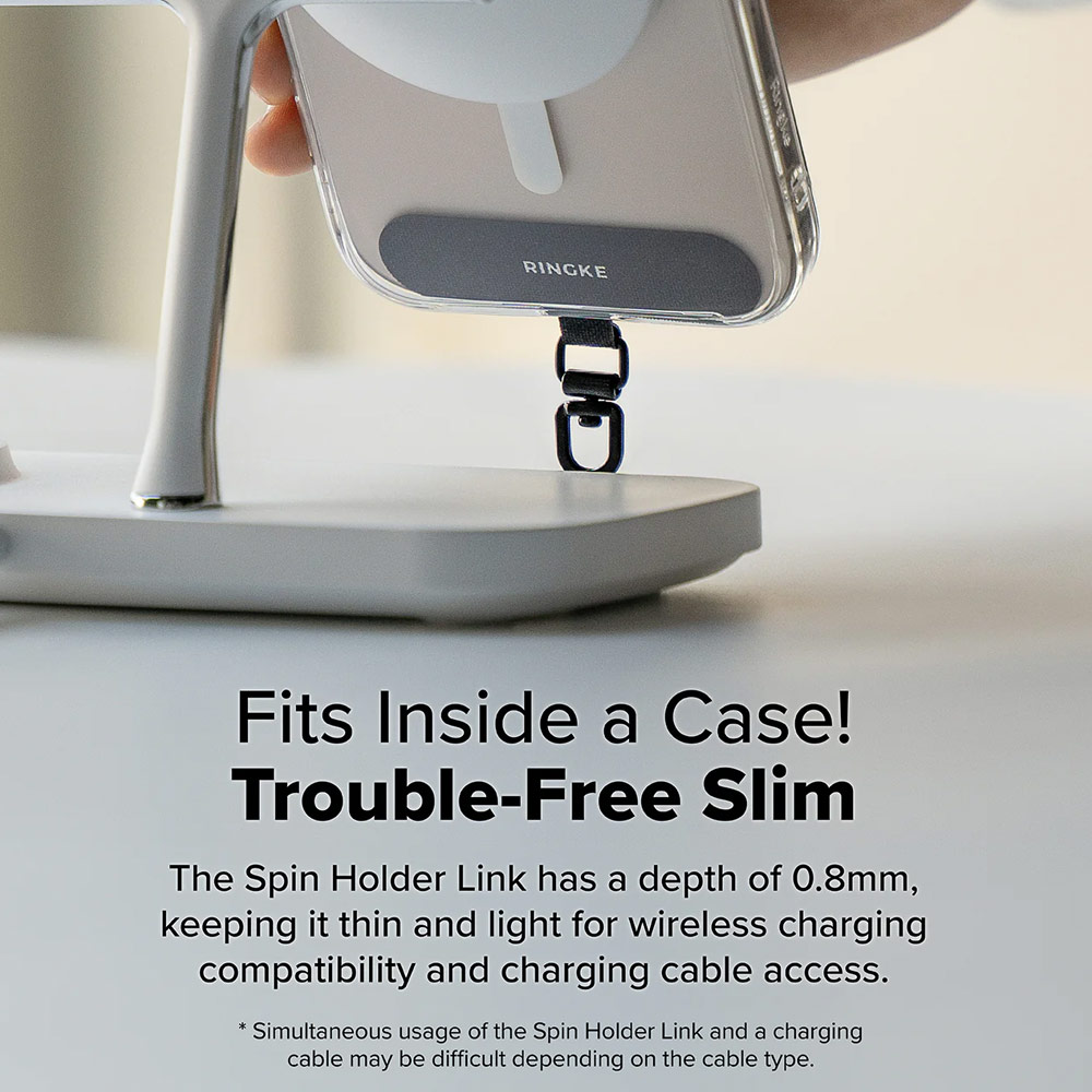 Picture of Ringke Holder Link Spin T Shape for Strap (Calm Black)