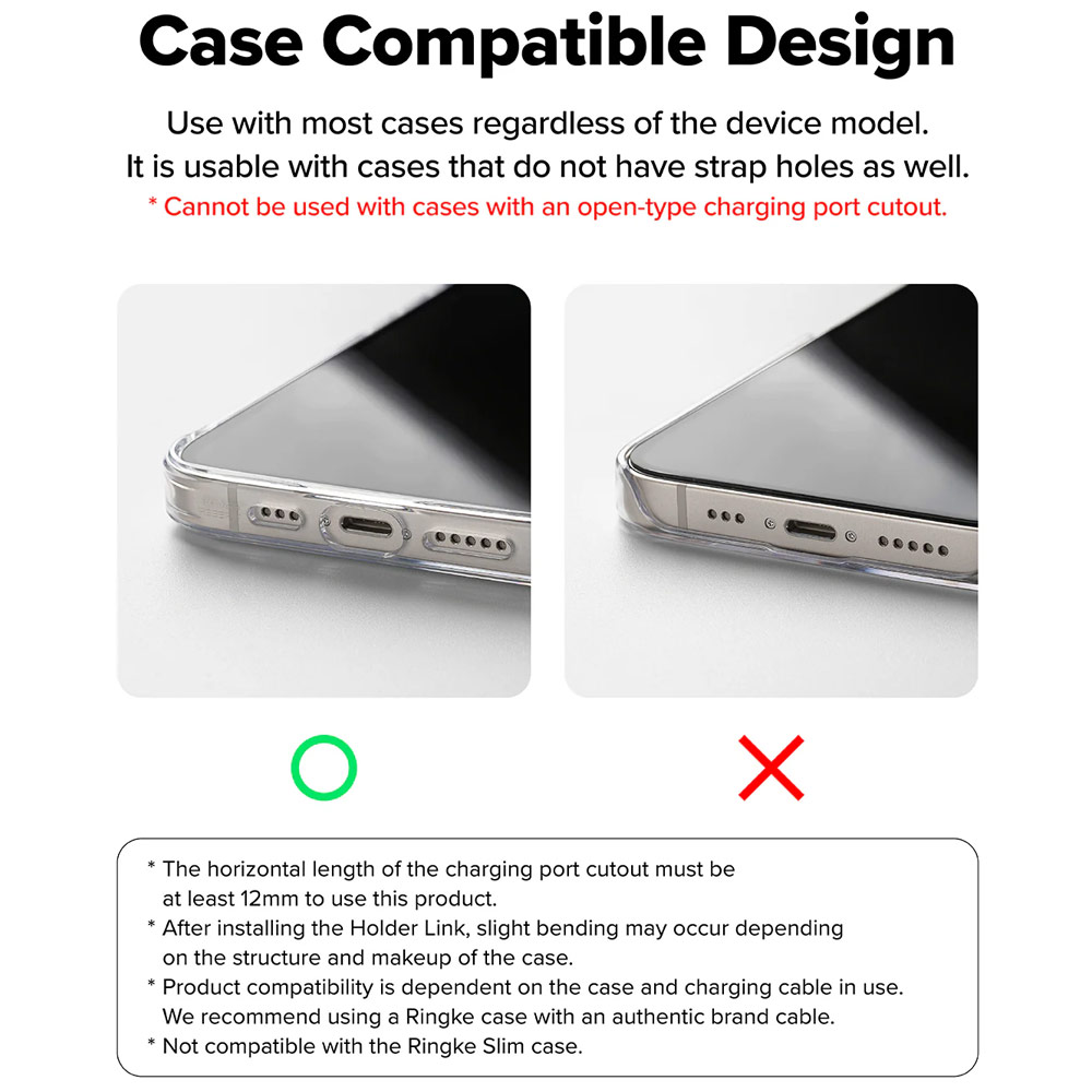 Picture of Ringke Holder Link Spin T Shape for Strap (Cotton White)