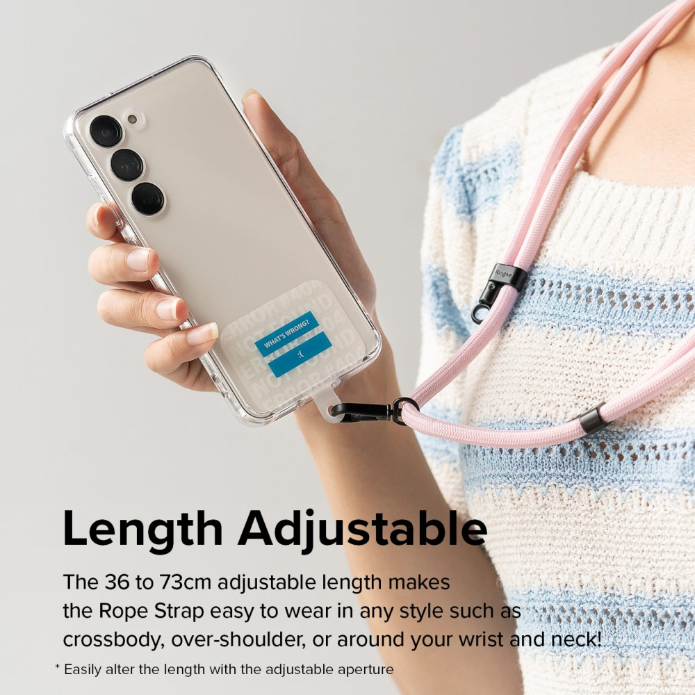 Picture of Ringke Shoulder Strap Design Holder Link Rope Lanyard for Phone case (Focus Design Pink Rope)