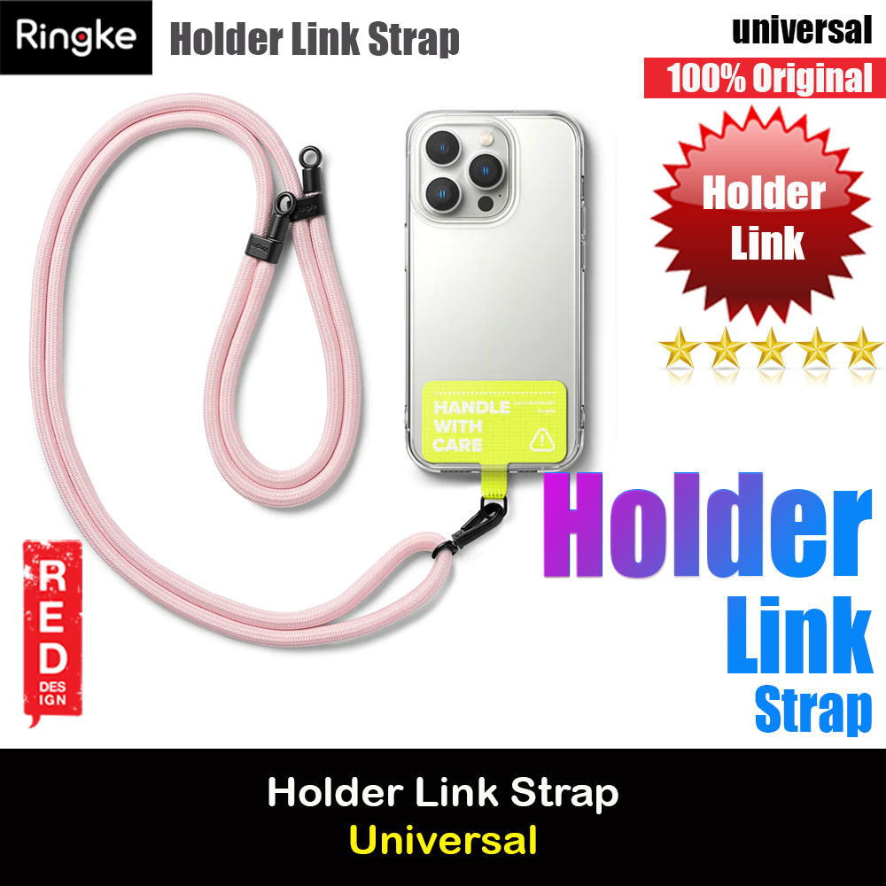 Picture of Ringke Shoulder Holder Link Strap for Phone case TARPAULIN NEON GREEN (Pink Rope) Red Design- Red Design Cases, Red Design Covers, iPad Cases and a wide selection of Red Design Accessories in Malaysia, Sabah, Sarawak and Singapore 