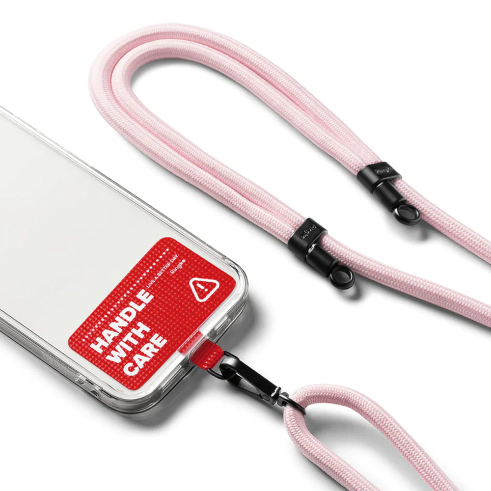 Picture of Ringke Shoulder Holder Link Strap for Phone case TARPAULIN RED (Pink Rope)