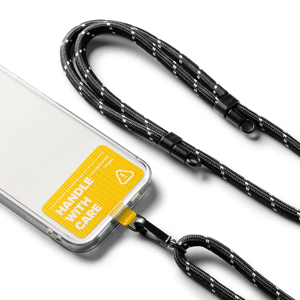 Picture of Ringke Shoulder Holder Link Strap for Phone case TARPAULIN YELLOW (Black White Rope)
