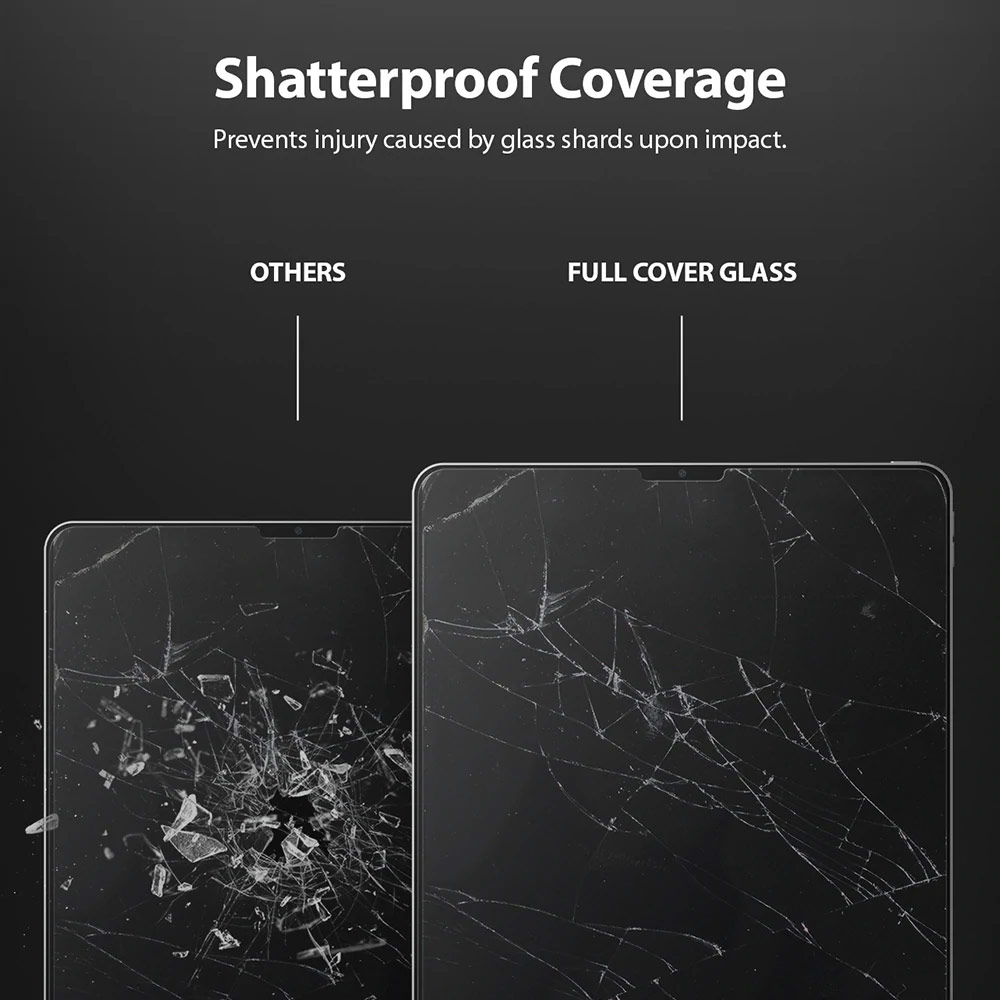 Picture of Apple iPad Pro 12.9 2018 Screen Protector | Ringke Invisible Defender Glass Tempered Glass Screen Protector for Apple iPad Pro 12.9 5th Gen 2021 4th Gen 2020 3rd Gen 2018 (Clear)