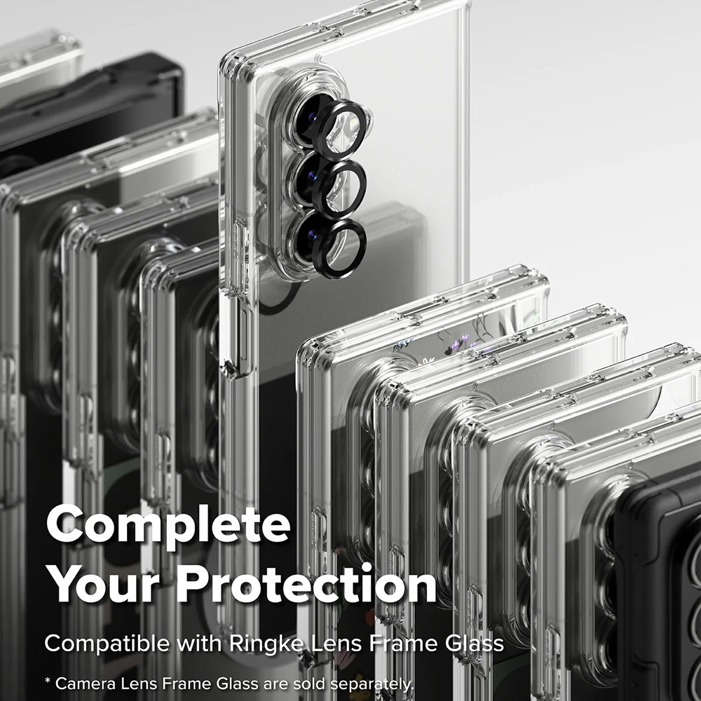 Picture of Samsung Galaxy Z Fold 7 Case | Ringke Fusion Magnetic  Protection Case with Strap Hole for Samsung Galaxy Z Fold 7 (Clear)