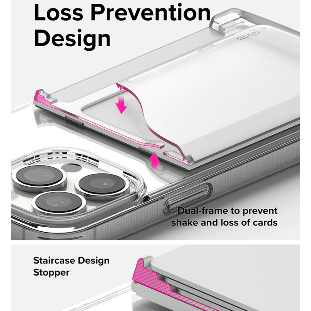 Picture of Ringke Magnetic Side Slot Card Holder Max Holder 3 Card with High Quality PC Material for Magsafe Compatile Smartphone (Light Gray)