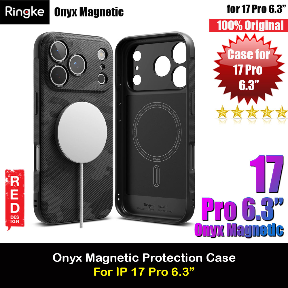 Picture of Ringke Onyx Magnetic TPU Anti Finger Print Anti Slip Drop Protection Case for iPhone 17 Pro 6.3 (Camo Black) Apple iPhone 17 Pro 6.3- Apple iPhone 17 Pro 6.3 Cases, Apple iPhone 17 Pro 6.3 Covers, iPad Cases and a wide selection of Apple iPhone 17 Pro 6.3 Accessories in Malaysia, Sabah, Sarawak and Singapore 