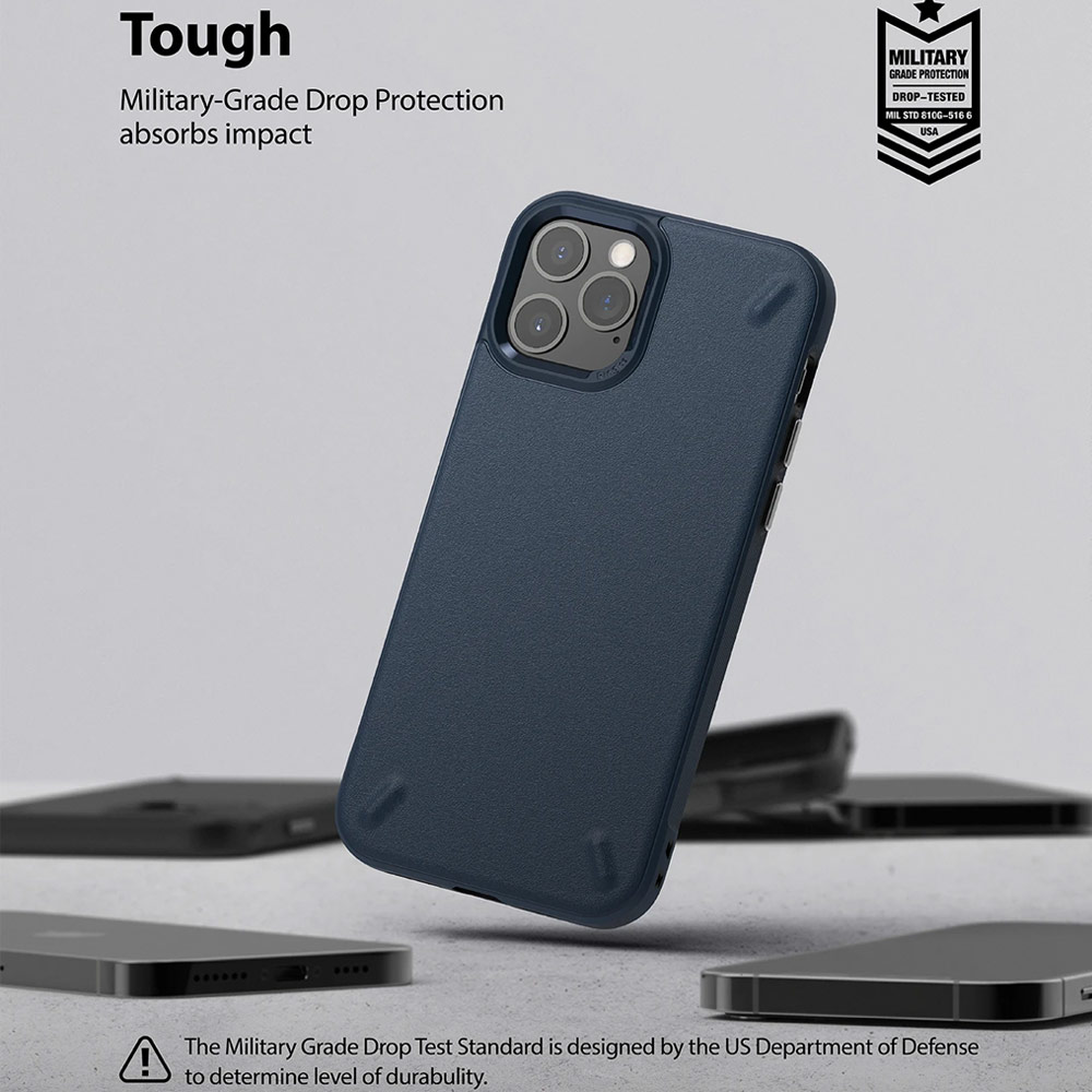 Picture of Apple iPhone 12 6.1 Case | Ringke Onyx Soft TPU Protection Case for iPhone 12 iPhone 12 Pro 6.1 (Navy Blue)