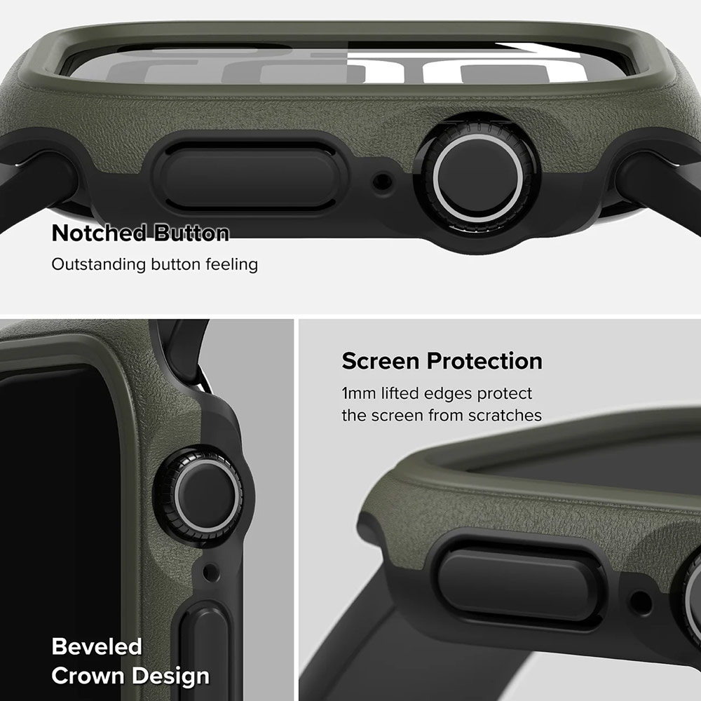 Picture of Apple Watch 10 46mm Case | Ringke Onyx Rugged TPU Protection Case for Apple Watch Series 10 46mm (Dark Green)