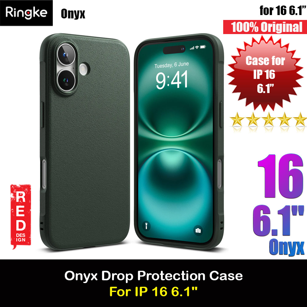 Picture of Ringke Onyx Tough Heavy Duty Slim Light Drop Protection Case for Apple iPhone 16 6.1 (Dark Green) Apple iPhone 16 6.1- Apple iPhone 16 6.1 Cases, Apple iPhone 16 6.1 Covers, iPad Cases and a wide selection of Apple iPhone 16 6.1 Accessories in Malaysia, Sabah, Sarawak and Singapore 