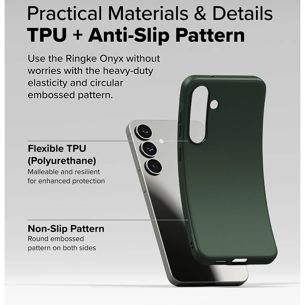 Picture of Samsung Galaxy S25 Plus Case | Ringke Onyx TPU Protection Case for Samsung Galaxy S25 Plus (Dark Green)