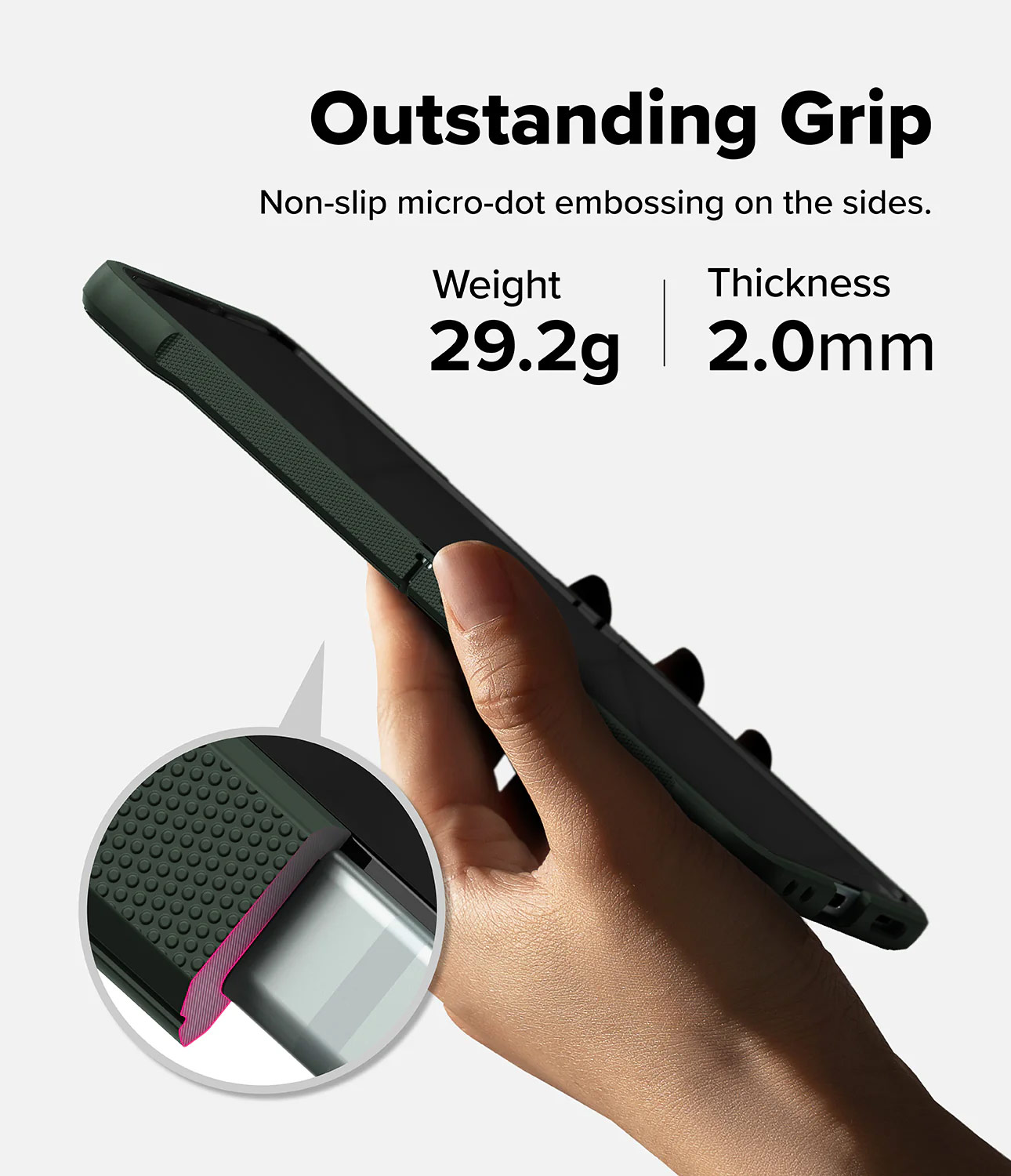 Picture of Samsung Galaxy Z Flip 7 Case | Ringke Onyx Heavy Duty Case for Samsung Galaxy Z Flip 7 (Dark Green)