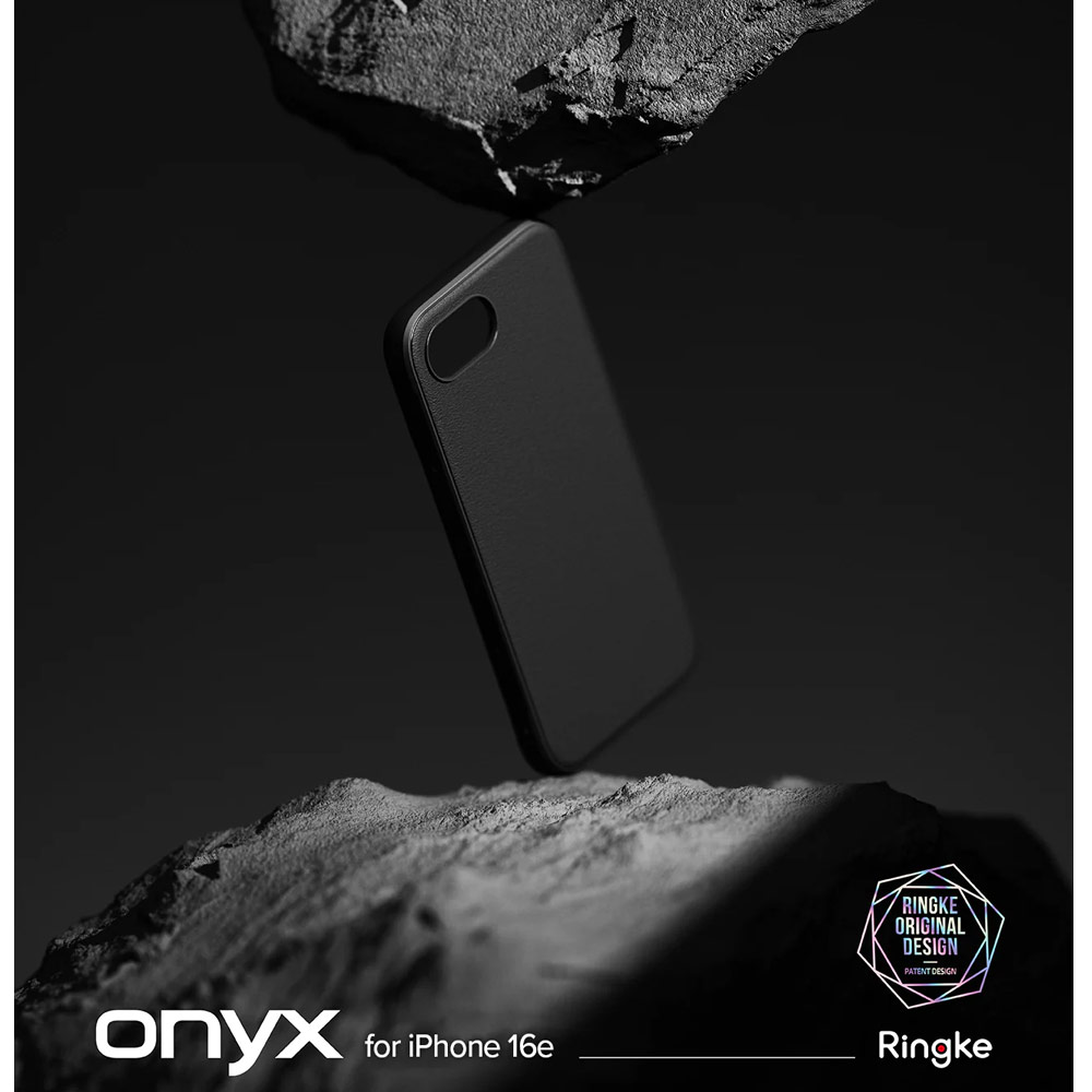 Picture of Apple iPhone 16e Case | Ringke Onyx Heavy Duty TPU Drop Protection Case for iPhone 16e (Black)