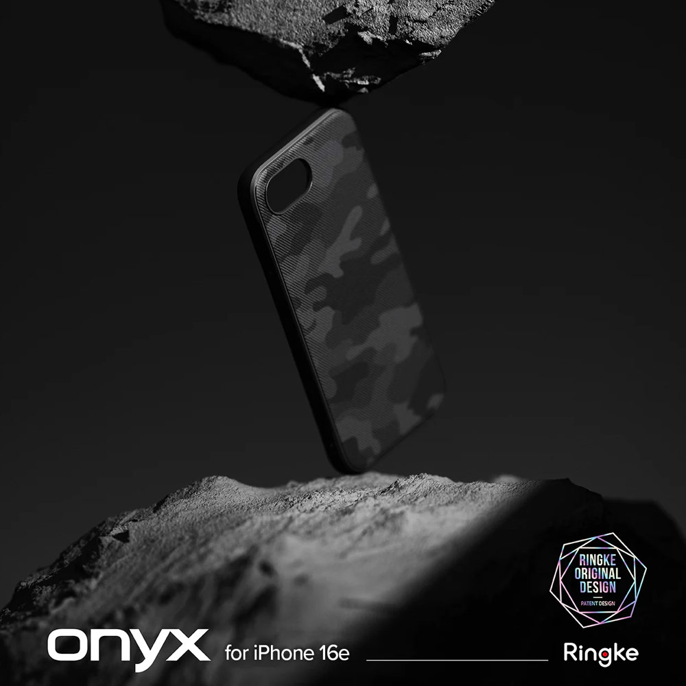 Picture of Apple iPhone 16e Case | Ringke Onyx Heavy Duty TPU Drop Protection Case for iPhone 16e (Camo Black)