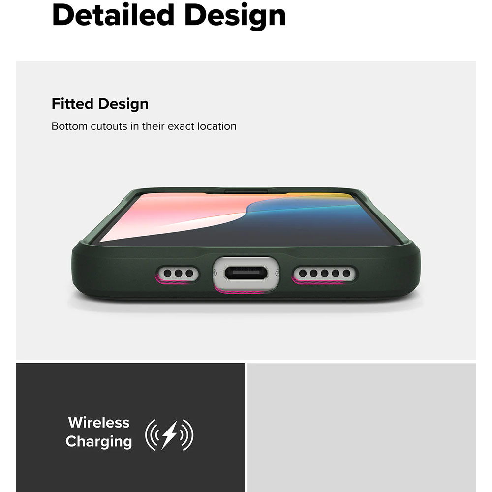 Picture of Apple iPhone 16e Case | Ringke Onyx Heavy Duty TPU Drop Protection Case for iPhone 16e (Dark Green)