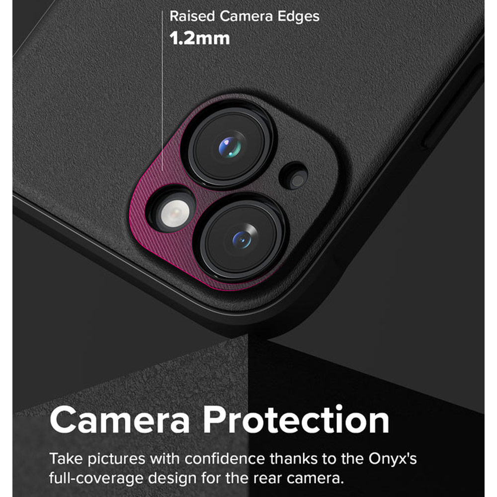Picture of Apple iPhone 15 6.1 Case | Ringke Onyx Tough Heavy Duty Slim Light Drop Protection Case for Apple iPhone 15 6.1 (Black)