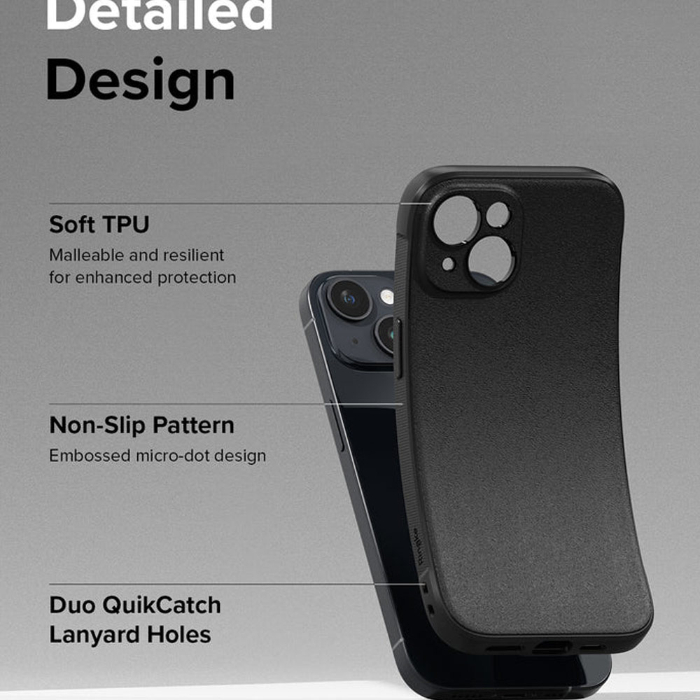 Picture of Apple iPhone 15 6.1 Case | Ringke Onyx Tough Heavy Duty Slim Light Drop Protection Case for Apple iPhone 15 6.1 (Black)