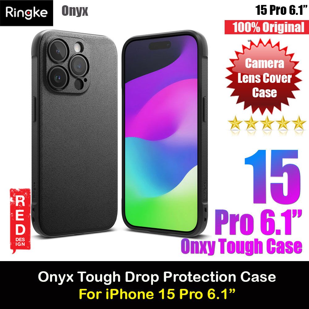 Picture of Ringke Onyx Tough Heavy Duty Slim Light Drop Protection Case for Apple iPhone 15 Pro 6.1 (Black) Apple iPhone 15 Pro 6.1- Apple iPhone 15 Pro 6.1 Cases, Apple iPhone 15 Pro 6.1 Covers, iPad Cases and a wide selection of Apple iPhone 15 Pro 6.1 Accessories in Malaysia, Sabah, Sarawak and Singapore 